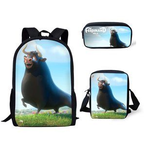 Ferdinand Pattern School Bags Cartoon